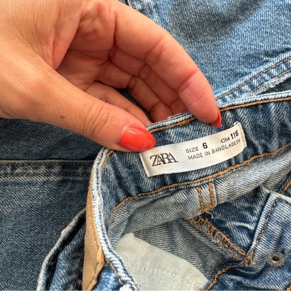 KIDS // Zara Girls Blue Denim Wrap Skort - Picture 5 of 5